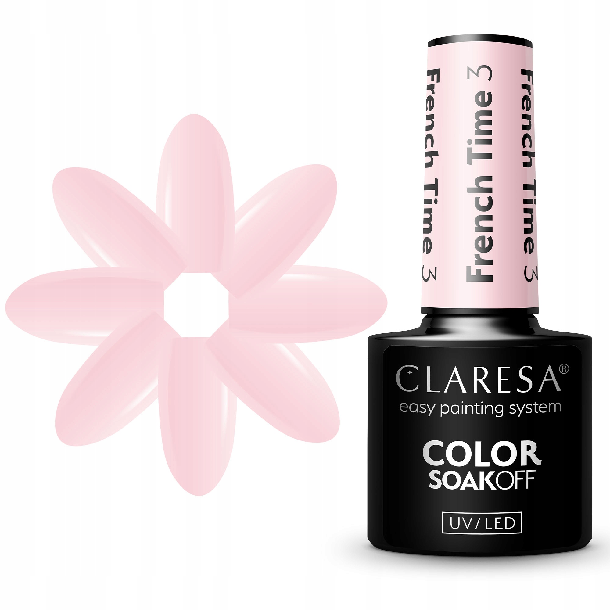 CLARESA LAKIER HYBRYDOWY UV/LED FRENCH TIME 3 - 5g - obrazek 2