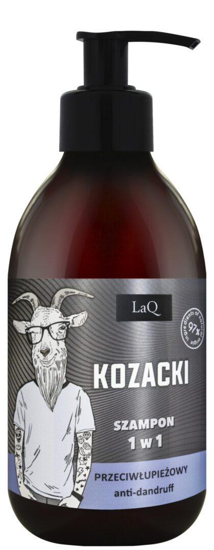 LAQ KOZIOŁ Z KLASĄ Kozacki szampon czarny mat 1w1 300ml