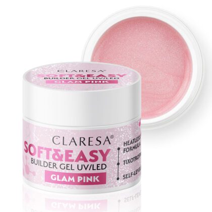 CLARESA Żel Budujący SOFT&EASY BUILDER GEL GLAM PINK 45g