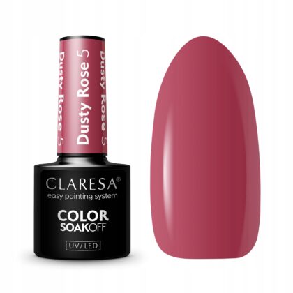CLARESA LAKIER HYBRYDOWY UV/LED DUSTY ROSE 5 5g