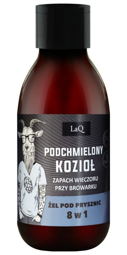 LAQ PODCHMIELONY KOZIOŁ Mini Żel pod prysznic dla facetów Czarny 100ml