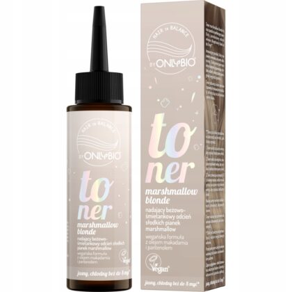 ONLYBIO Toner do włosów MARSHMALLOW BLONDE 100 ml BEŻOWO ŚMIETANKOWY odcień