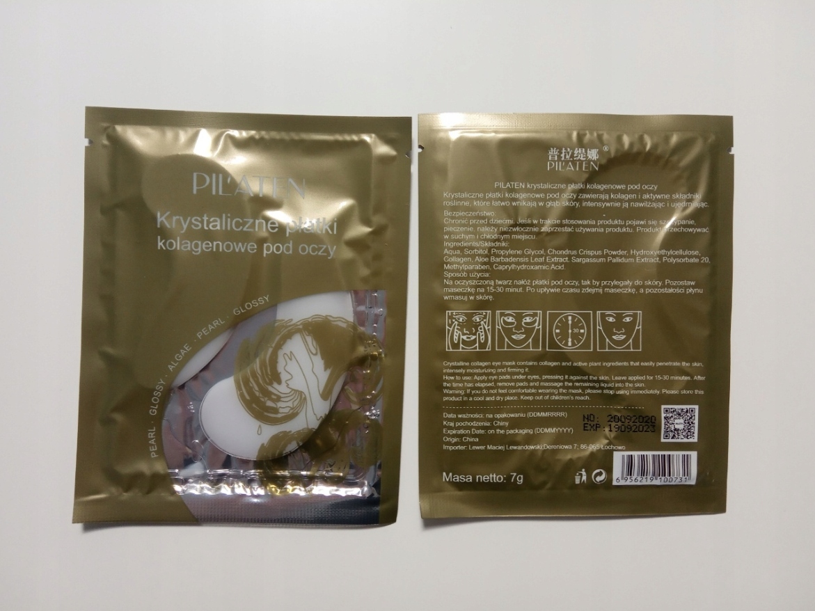 Pilaten Crystal Collagen Krystaliczna kolagenowa maska pod oczy 6g - obrazek 6