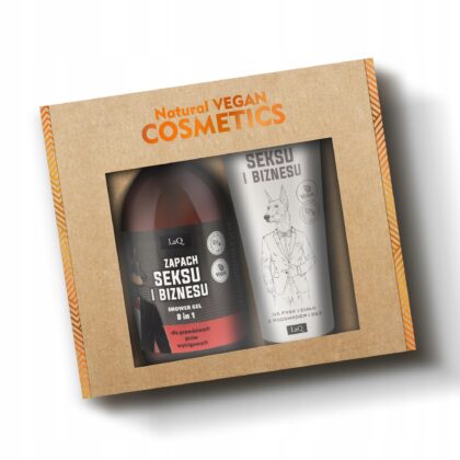 LAQ DOBERMAN Męski Zestaw kosmetyków Żel Czarny 500ml+ balsam 200ml
