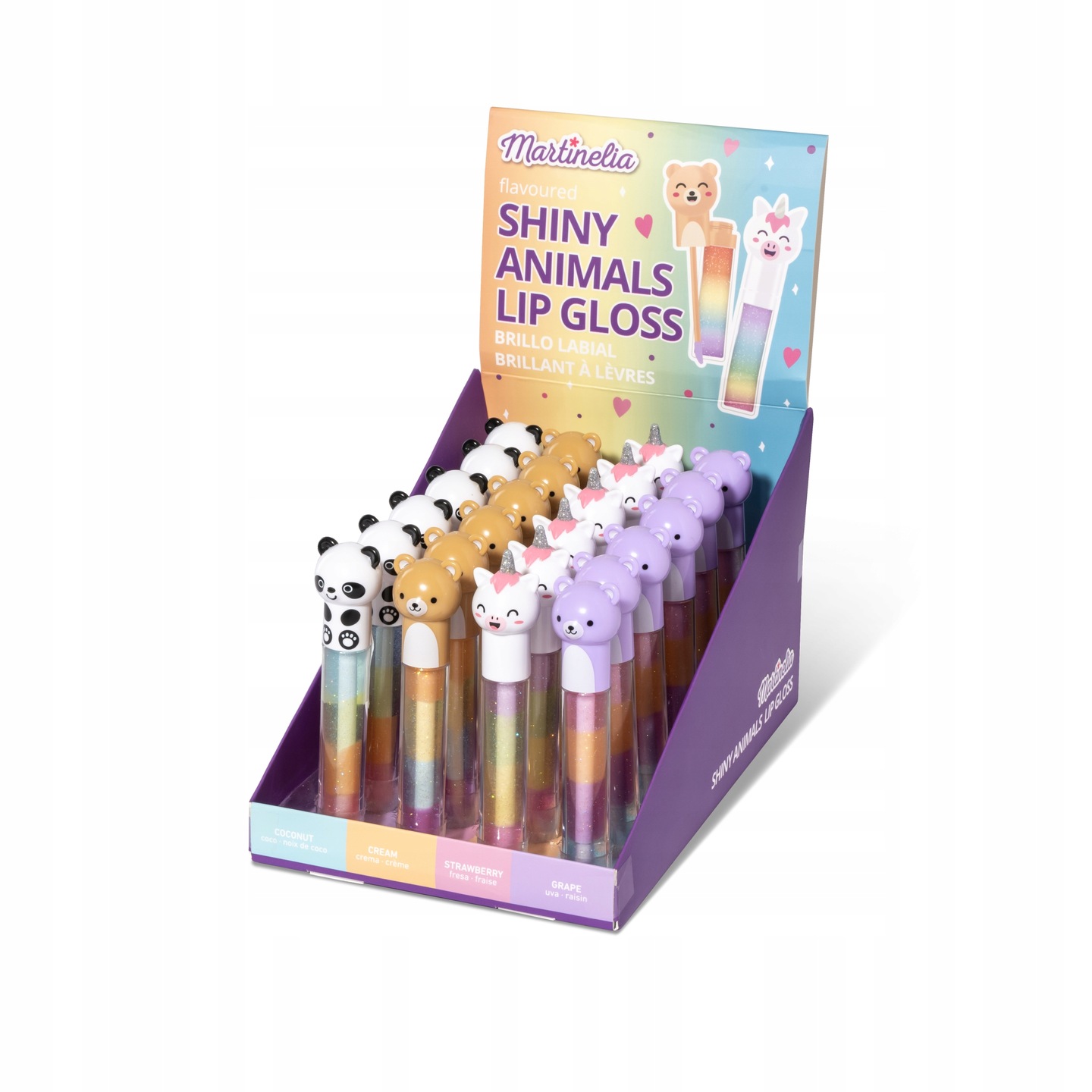 MARTINELIA BŁYSZCZYK DO UST DLA DZIECI SHINY ANIMALS MIŚ WINOGRONO - obrazek 3