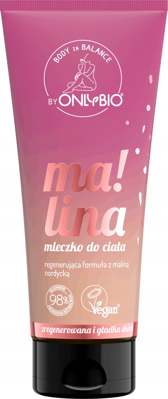 ONLYBIO MLECZKO DO CIAŁA MALINA 200ML - obrazek 2