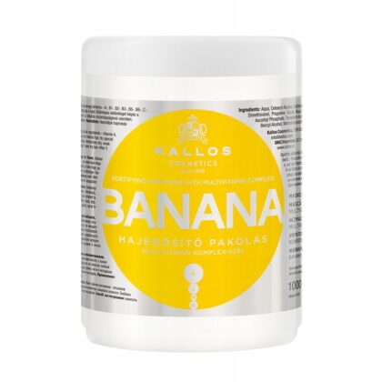 KALLOS MASKA DO WŁOSÓW BANANOWA BANAN 1000ml