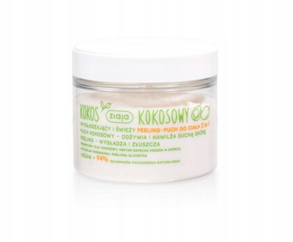 ZIAJA KOKOS WYGŁADZAJĄCY I ŚWIEŻY PEELING - PUCH DO CIAŁA 2W1 270ml