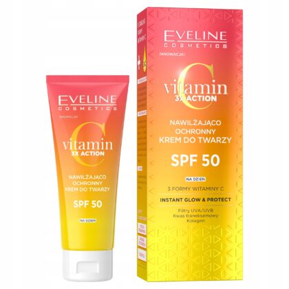 Eveline Vitamin C 3x Action 30 ml Krem nawilżający ochronny SPF 50