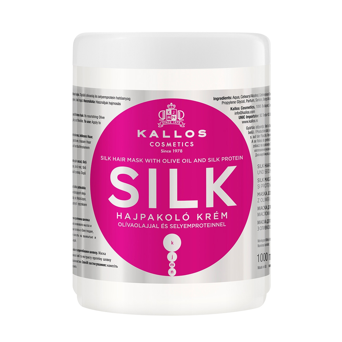 KALLOS MASKA SILK Z PROTEINAMI JEDWABIU 1000ML