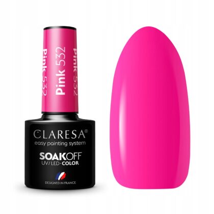 CLARESA LAKIER HYBRYDOWY UV/LED PINK 532 - 5g