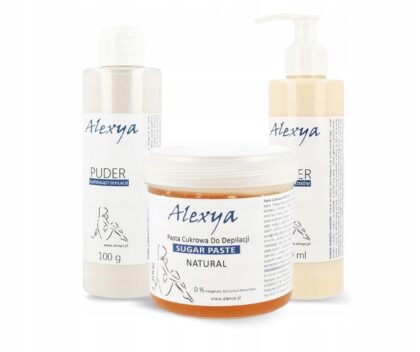 ALEXYA ZESTAW PASTA CUKROWA NATURAL, BLOKER, PUDER