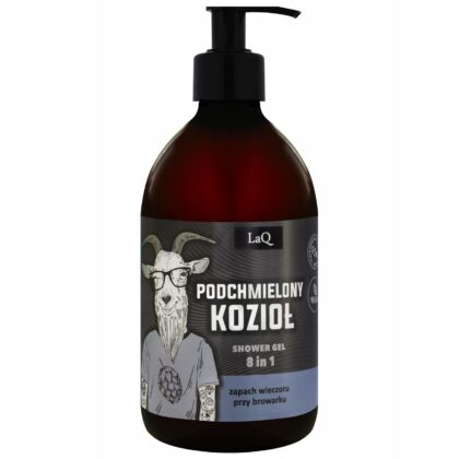 LAQ PODCHMIELONY KOZIOŁ MĘSKI ŻEL POD PRYSZNIC 8W1 CZARNY MAT 500ML