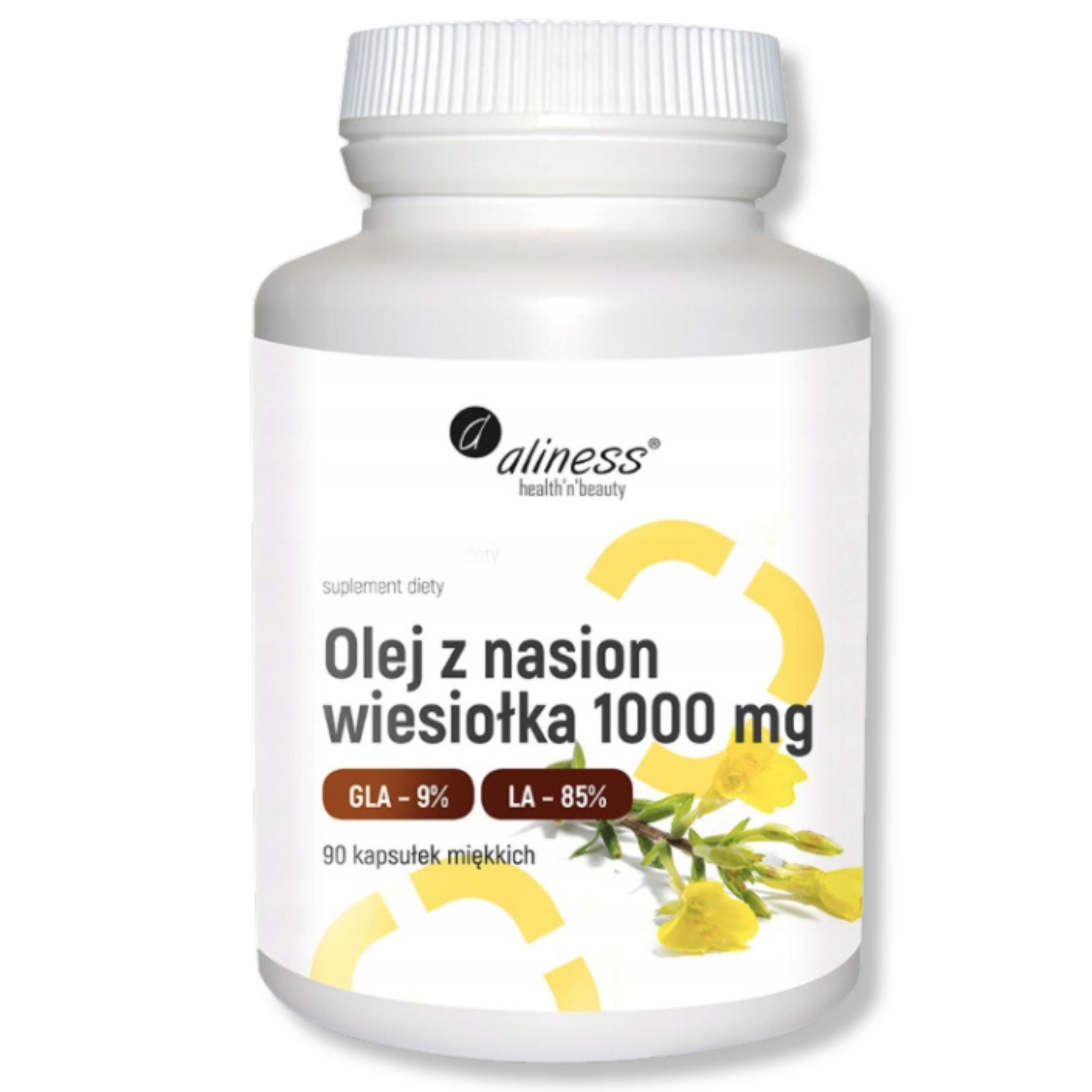 ALINESS Olej z nasion wiesiołka 1000 mg KWASY OMEGA GLA 90 kapsułek - obrazek 6