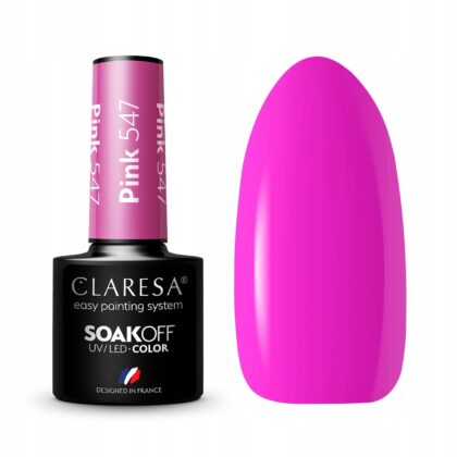 CLARESA LAKIER HYBRYDOWY UV/LED PINK 547 - 5g