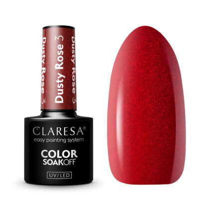 CLARESA LAKIER HYBRYDOWY UV/LED DUSTY ROSE 3 - 5g