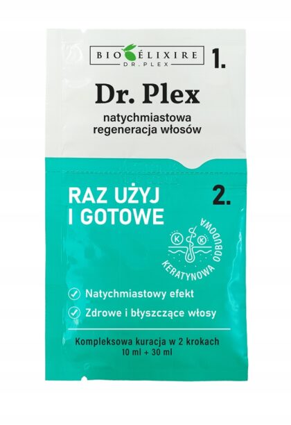 Bioelixire Dr. Plex natychmiastowa regeneracja włosów 10ml + 30ml Saszetka