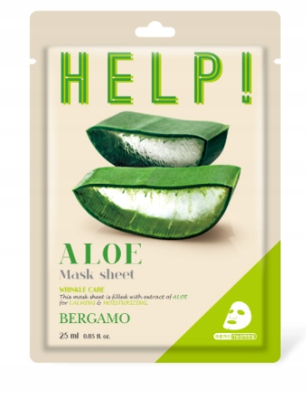 BERGAMO HELP Maseczka w płacie do twarzy ALOES 25ml