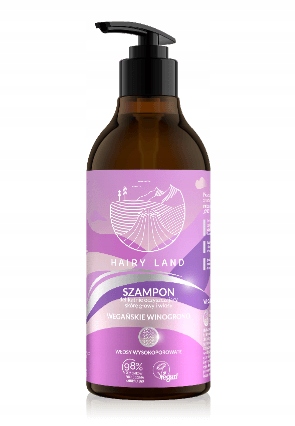 HAIRY LAND SZAMPON DO WŁOSÓW WYSOKOPOROWATYCH WEGAŃSKIE WINOGRONO 400ml