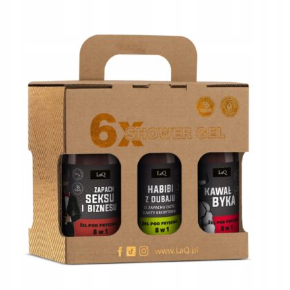 LAQ SZEŚCIOPAK Zestaw dla faceta męskie żele pod prysznic 6x100ml