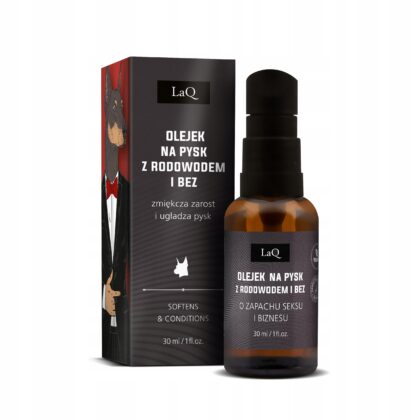 LAQ DOBERMAN Olejek po goleniu i do brody CZARNY MAT 30ml