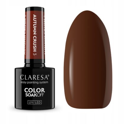 Claresa Lakier Hybrydowy Autumn Crush 3 Ciemny Czekoladowy Brąz 5ml