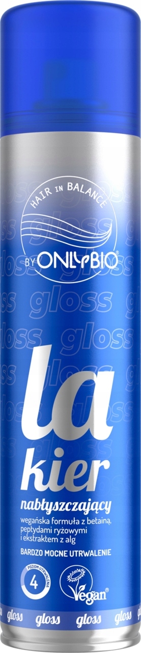 ONLYBIO VOLUME GLOSS LAKIER NABŁYSZCZAJĄCY BARDZO MOCNE UTRWALENIE 300ML