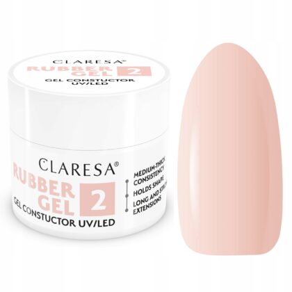 Claresa RUBBER GEL żel do budowania przedłużania paznokci builder 2 12g