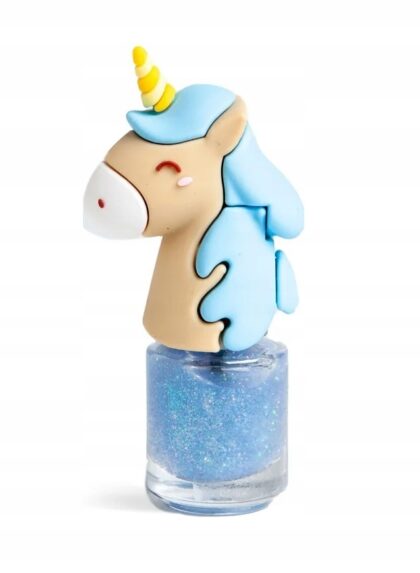 MARTINELIA LAKIER DO PAZNOKCI DLA DZIECI BROKATOWY UNICORN NIEBIESKI