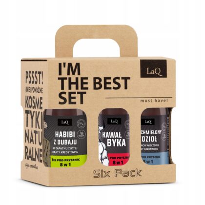 LAQ SZEŚCIOPAK Zestaw kosmetyków męskich żel pod prysznic mix 6x 100ml