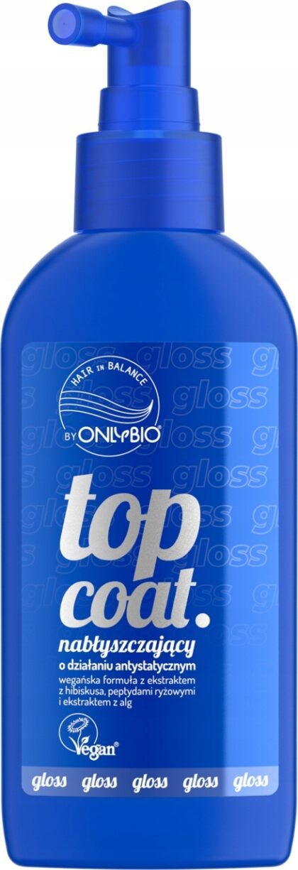 ONLYBIO VOLUME GLOSS TOP COAT NABŁYSZCZAJĄCY DZIAŁANIE ANTYSTATYCZNE 150ML