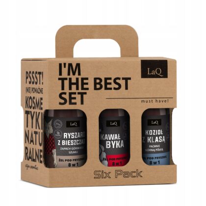 LAQ SZEŚCIOPAK Zestaw kosmetyków męskich żeli pod prysznic mix 6x 100ml