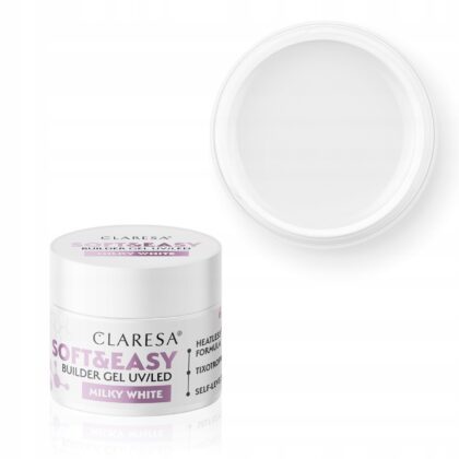 Claresa żel budujący do paznokci SOFT&EASY MILKY WHITE 12 g
