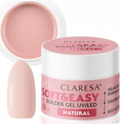 Claresa Żel do przedłużania paznokci budujący SOFT & EASY 12g Natural