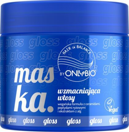 ONLYBIO VOLUME GLOSS MASKA WZMACNIAJĄCA WŁÓKNA WŁOSA 280ML