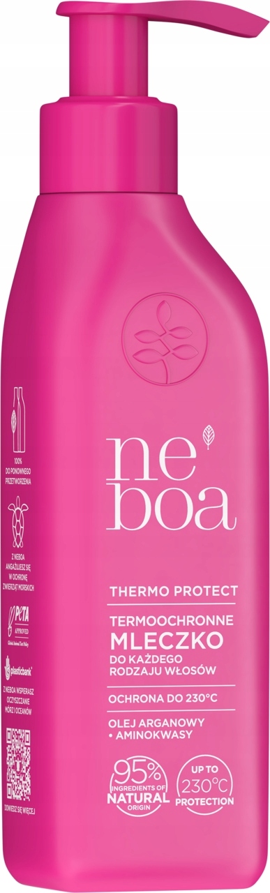 NEBOA THERMO PROTECT NATURALNE MLECZKO TERMOOCHRONNE DO WŁOSÓW 175ML