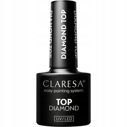 CLARESA Top Hybrydowy Do Paznokci Diamond No Wipe led uv 5ml