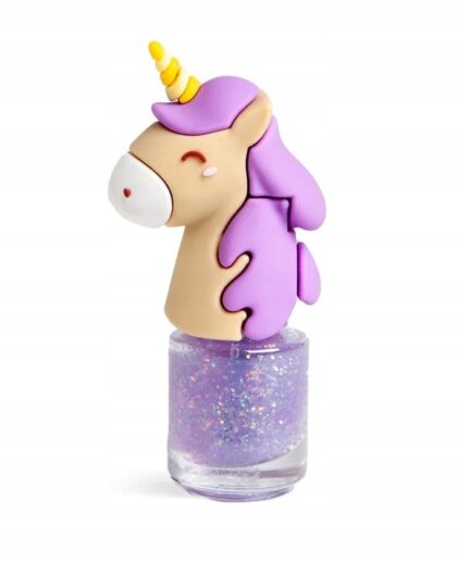 MARTINELIA LAKIER DO PAZNOKCI DLA DZIECI BROKATOWY UNICORN FIOLETOWY
