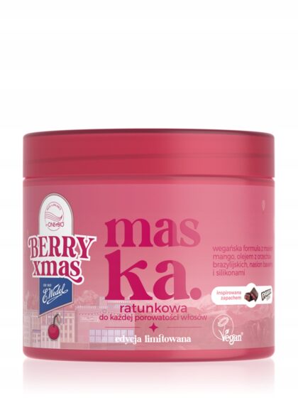 ONLYBIO XMAS MASKA RATUNKOWA każda porowatość zapach pawełek wiśniowy 200ml