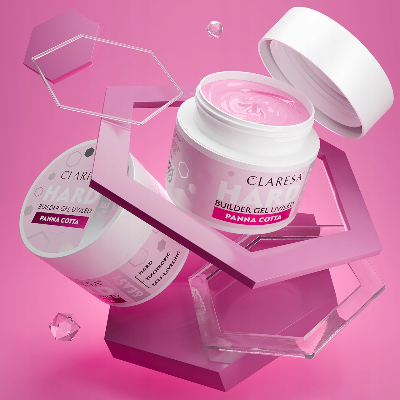 CLARESA ŻEL BUDUJĄCY HARD&EASY PANNA COTTA 45g - obrazek 3