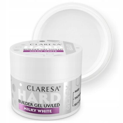 Claresa HARD&EASY Żel budujący mlecznobiały twardy Milky White 45g