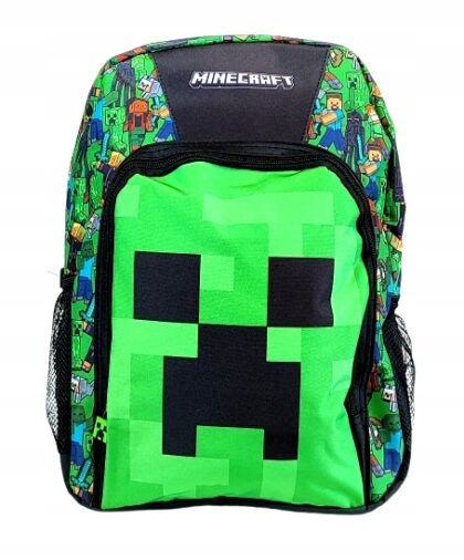 Plecak szkolny jednokomorowy Minecraft Creeper 40x30 wielokolorowy
