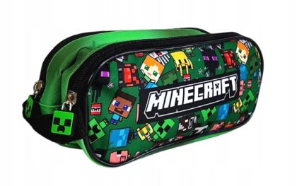 Piórnik saszetka Minecraft Characters dwukomorowy