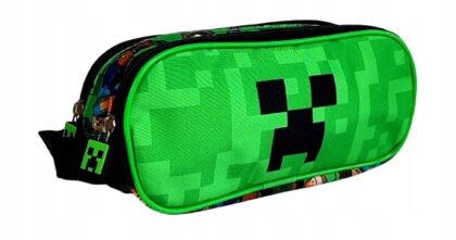 Minecraft Creeper Piórnik szkolny saszetka kosmetyczka na podróż dla dzieci