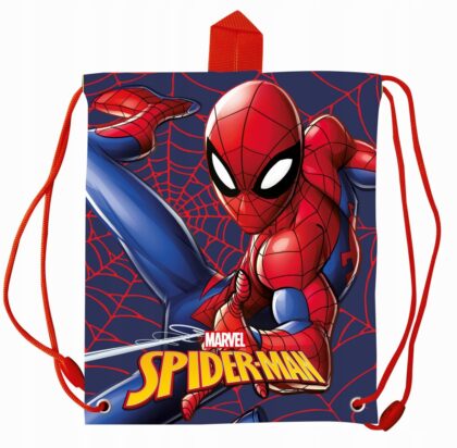 SPIDERMAN Worek szkolny na buty 24x30 cm czerwono-niebieski