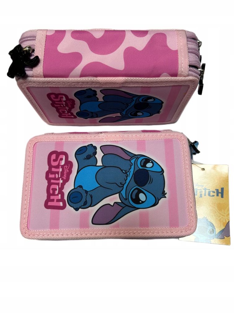 STITCH Piórnik rozkładany potrójny trzykomorowy z wyposażeniem - obrazek 2