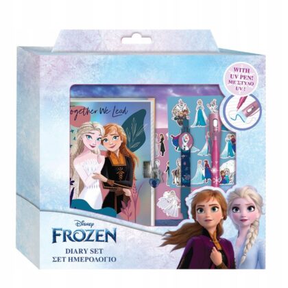 FROZEN KRAINA LODU Pamiętnik A5 z kłódką i magicznym długopisem UV