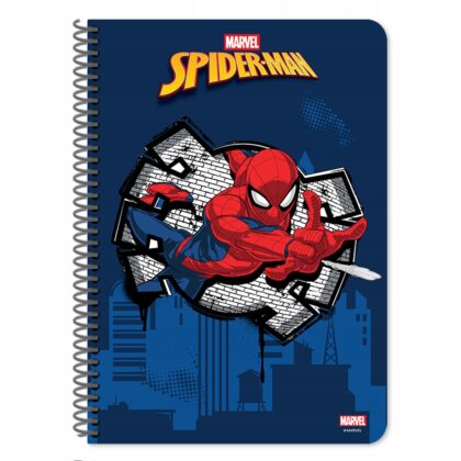 SPIDERMAN NOTES SPIRALA A5 60 KARTEK NIEBIESKI