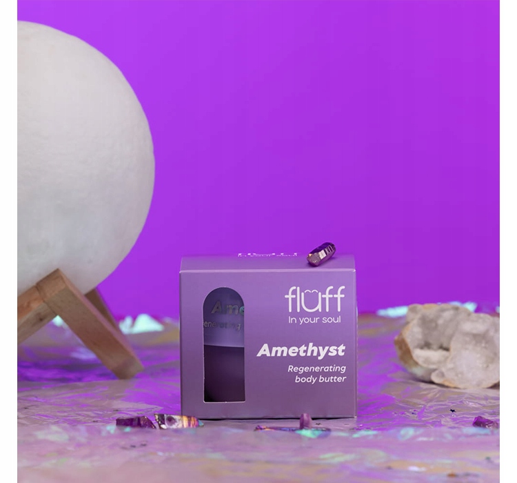 FLUFF IN YOUR SOUL REGENERUJĄCE MASŁO DO CIAŁA Z AMETYSTEM 150ml - obrazek 3