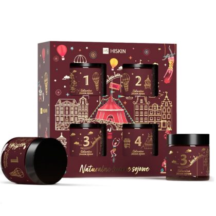 HISKIN Zestaw Świec sojowych Mango + Herbata + Peonia + Róża Wanil 4x100ml